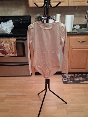 Mango Long Sleeve Nude/Beige Bodysuit